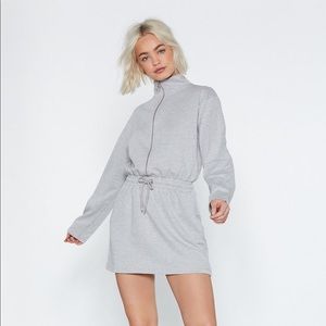 Gray Sweatshirt Dress